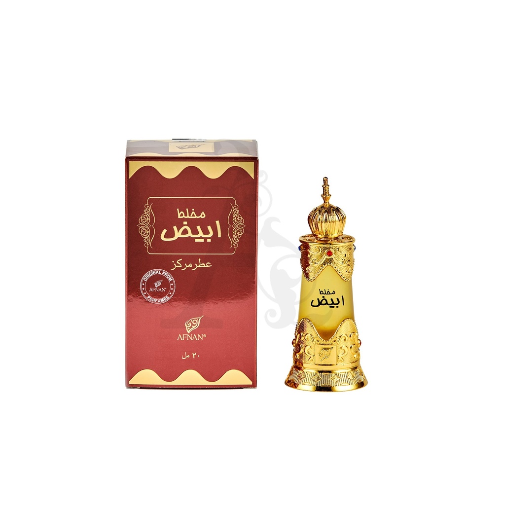 Afnan Mukhallat Abiyad Unisex Concentrated Perfume Oil 20ml