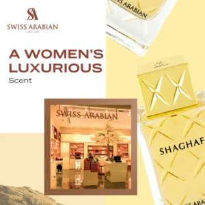 Swiss Arabian Shaghaf for Women, Swiss Arabian Shaghaf perfume, Shaghaf Eau de Parfum, Shaghaf for Women 75ml, Floral Fruity Gourmand perfume, Swiss Arabian women’s fragrances, sweet fruity perfumes for women, long-lasting perfumes for women, elegant Swiss Arabian scents, Shaghaf Swiss Arabian review