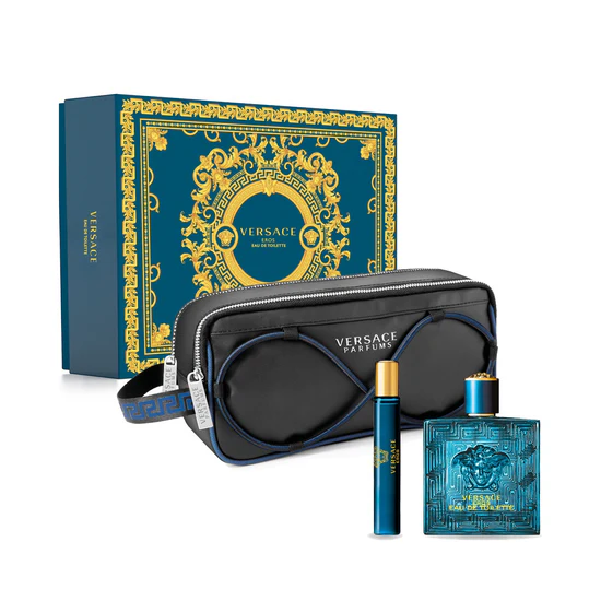 Versace Eros EDT 3 Pieces Gift Set | Luxury Fresh Woody Oriental Gift Set For Men - Image 3