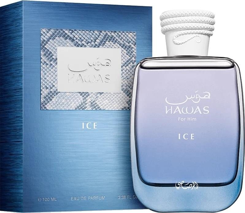Exclusive Rasasi Hawas Ice Eau de Parfum 100ml | Fresh Aquatic Fragrance for Men - Image 2