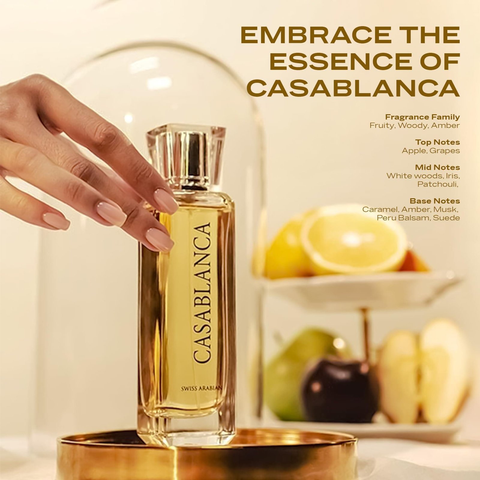 Exclusive Swiss Arabian Casablanca Eau de Parfum 100ml for Women | Oriental Fruity Caramel Fragrance - Image 3