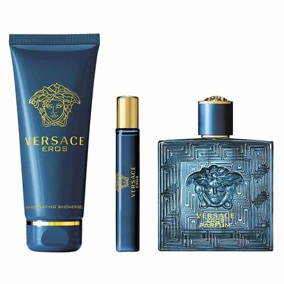 Versace Eros Parfum Gift Set 100ml + 10ml + Shower Gel | Luxury Long Lasting Men’s Fragrance - Image 2